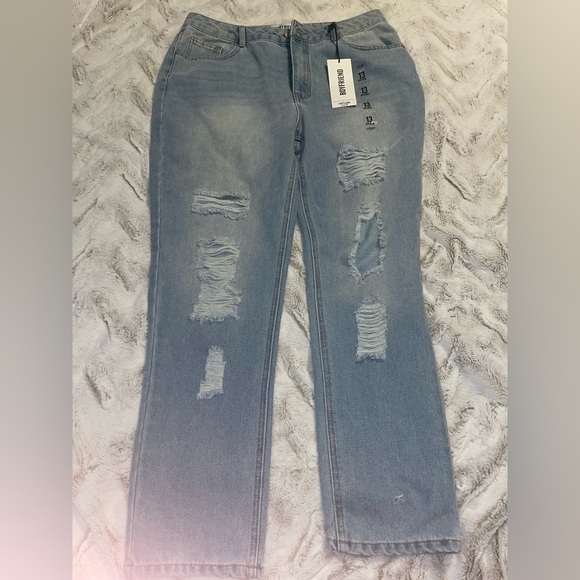 Refuge Denim Women Boyfriend Ripped Jeans Size 13 - Picture 2 of 5